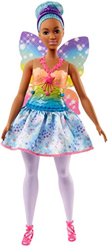 Barbie Dreamtopia, muñeca hada con falda azul, juguete +3 años (Mattel FJC87)