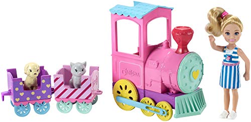 Barbie Muñeca Chelsea y su tren de mascotas, accesorios muñeca (Mattel FRL86) Barbie Muñeca Chelsea y su tren de mascotas, accesorios muñeca (Mattel FRL86)