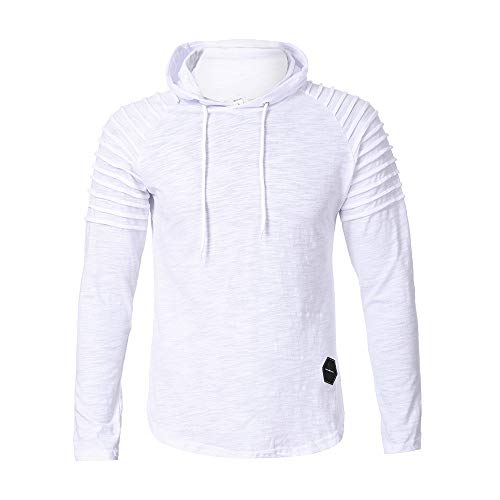 BBestseller Hombres Otoño Camisetas De Manga Larga Varsity Rayas Sudaderas con Capucha Manga Larga Encapuchado Jersey Pull-Over para Hombre (M, Blanco 1) BBestseller Hombres Otoño Camisetas De Manga Larga Varsity Rayas Sudaderas con Capucha Manga Larga Encapuchado Jersey Pull-Over para Hombre (M, Blanco 1)