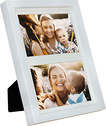 BD ART 17 x 23 cm Marcos de Fotos Multiple con paspartu per 2 Foto 10 x 15 cm, Blanco BD ART 17 x 23 cm Marcos de Fotos Multiple con paspartu per 2 Foto 10 x 15 cm, Blanco