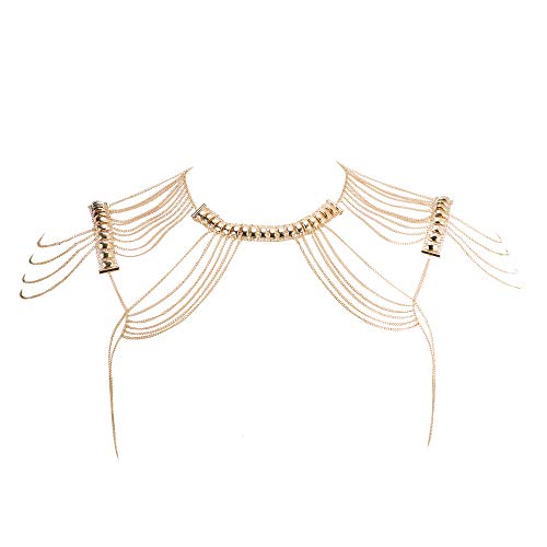 Beauty7 Cadena de Cuerpo Hombro Gargantillas Aleación Dorado Multicapa Múltiples Capas Collares Bisutería Borlas Colgantes Cóctel Fiestas Party Punk Mujeres Sexy Moda Beauty7 Cadena de Cuerpo Hombro Gargantillas Aleación Dorado Multicapa Múltiples Capas Collares Bisutería Borlas Colgantes Cóctel Fiestas Party Punk Mujeres Sexy Moda