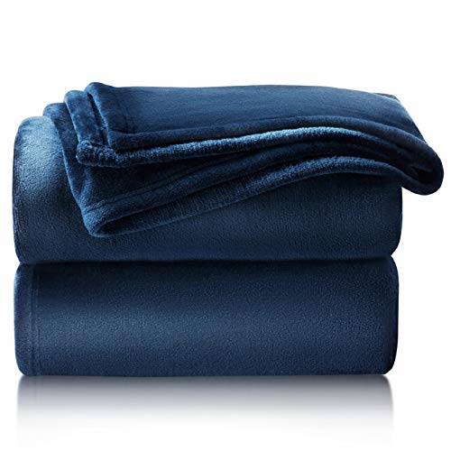 Bedsure Mantas para Sofás de Franela 130x150cm - Manta para Cama 90 Reversible de 100% Microfibre Extra Suave - Manta Azul Marino Transpirable Bedsure Mantas para Sofás de Franela 130x150cm - Manta para Cama 90 Reversible de 100% Microfibre Extra Suave - Manta Azul Marino Transpirable