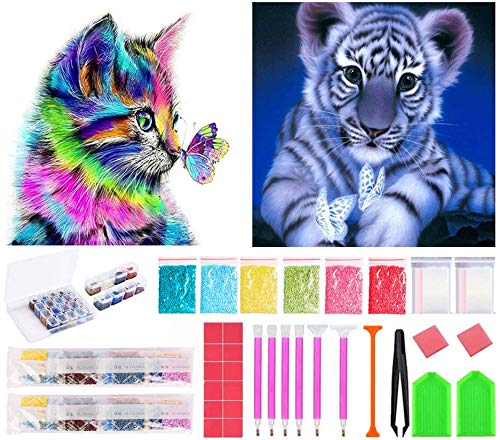 Bellatoi DIY 5D Diamante Pintura Kits, Gato y tigre Rhinestone Bordado de Punto de Cruz Artes Manualidades Lienzo Pared Decoración Bellatoi DIY 5D Diamante Pintura Kits, Gato y tigre Rhinestone Bordado de Punto de Cruz Artes Manualidades Lienzo Pared Decoración
