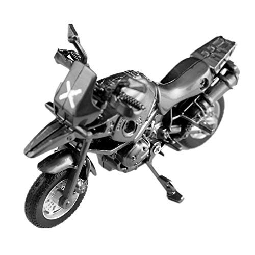 BENGKUI Escultura,Simulación Europea Modelo De Motocicleta De Metal Retro Hierro Moto Figuras En Miniatura Decoración del Hogar Juguetes para Niños Regalos De Cumpleaños, Naranja