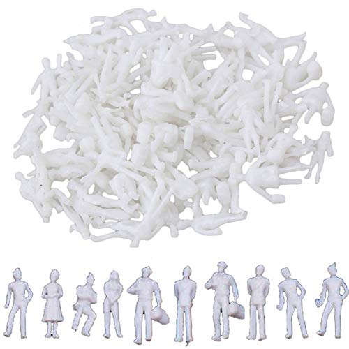 BESTZY 200pcs Modelo blanco Architectural sin pintar Tren Personas Figura Pasajeros 1: 100 Model Figures BESTZY 200pcs Modelo blanco Architectural sin pintar Tren Personas Figura Pasajeros 1: 100 Model Figures