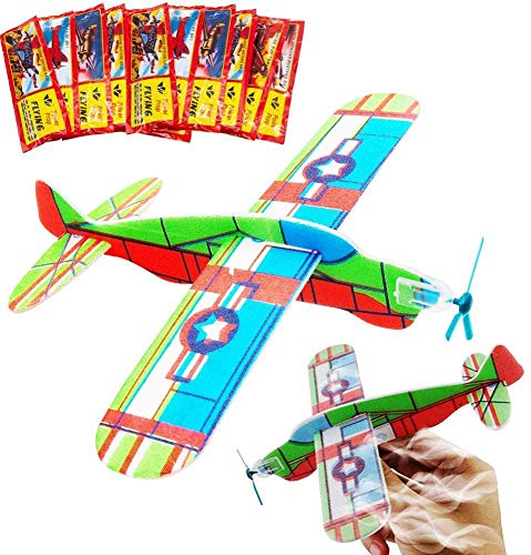 BESTZY 24 Aviones planeadores deslizantes para lotes de Regalos,Flying Glider Plane Set,premios para Juegos