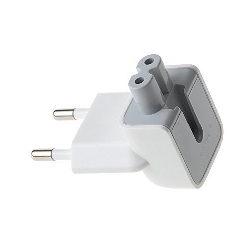 Beyee AC Adapter Europe Plug Convertidor de cargador de viaje, Conector de repuesto para iPod, iPhone, tabletas iPad, adaptador de alimentación de AC Macbook (1xEU Plug)