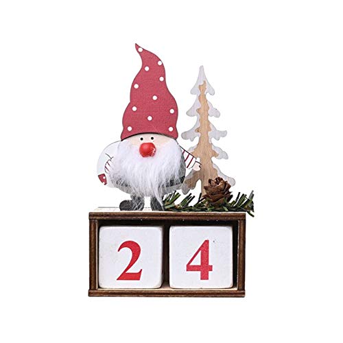 Bfrdollf Calendario de Navidad Tela Adviento Cuenta atrás Santa Claus Calendario decoración de Navidad en casa del árbol de Navidad 2020 Calendario de Navidad (Color : A)