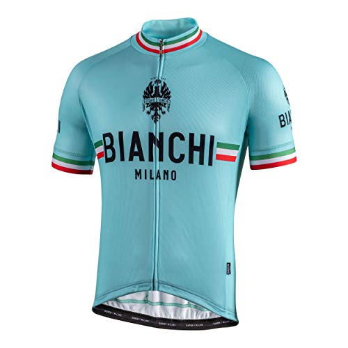 Bianchi Milano Camiseta de Manga Corta Isalle para Hombre, Hombre, Camiseta de Manga Corta, 02924604200C000.10 4300, Azul Claro, S