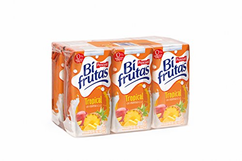 Bifrutas Tropical Bebida Refrescante con Leche y Zumo de Frutas - 6 x 200 ml