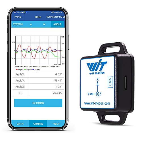 Bluetooth 2.0 BWT901CL AHRS IMU Inalámbrico 9 ejes TTL 200Hz Sensor 3 ejes Inclinación ángulo Inclinómetro Acelerómetro Giroscopio Magnetómetro MPU9250 con batería de carga Soporte PC/Android/MCU