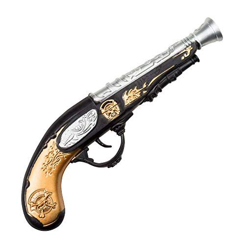 Boland 00694 - Pistola Pirata, Aprox. 28 cm, plástico, Color Dorado y Plateado y Negro, Aspecto histórico, Carnaval, Halloween, Fiesta temática, Pirata, Pirata, Maldita del Caribe, Disfraz Boland 00694 - Pistola Pirata, Aprox. 28 cm, plástico, Color Dorado y Plateado y Negro, Aspecto histórico, Carnaval, Halloween, Fiesta temática, Pirata, Pirata, Maldita del Caribe, Disfraz