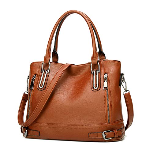 Bolso Bandolera Mujer Bolsos Mujer de Cuero PU Casual Bolso Shopper Bolso de Hombro Bolsa Tote Gran Capacidad,Marrón Bolso Bandolera Mujer Bolsos Mujer de Cuero PU Casual Bolso Shopper Bolso de Hombro Bolsa Tote Gran Capacidad,Marrón