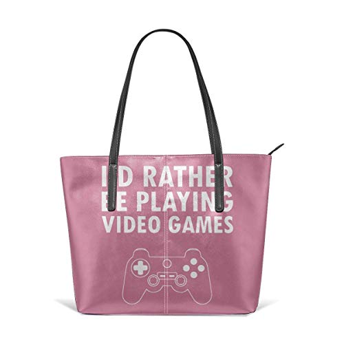Bolsos de moda Tote Bag Top Handle Shoulder Bags Dressdown I'd Rather Be Playing Video Games Large Shopping Bag