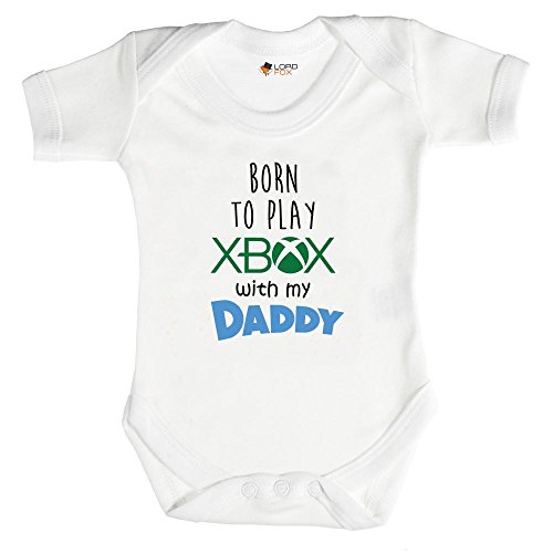 Born To Play Xbox con My Daddy Dad Funny Babygrow bebé crecer todos los tamaños Onesie Talla:3-6 meses