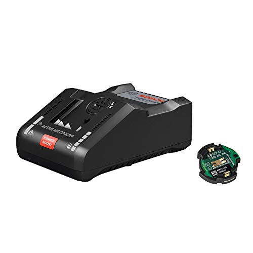 Bosch Professional GAL 18V-160 C + GCY 30-4 Cargador rápido para batería de litio + conexión, módulo Connectivity, 18 V, Negro, Size