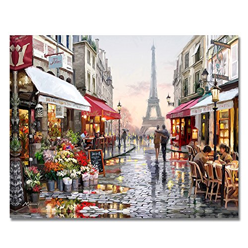 BOSHUN Pintar por Numeros para Adultos Niños Pintura por Números con Pinceles y Pinturas Decoraciones para el Hogar Calle Romántica de París (16*20 Pulgadas, Sin Marco) BOSHUN Pintar por Numeros para Adultos Niños Pintura por Números con Pinceles y Pinturas Decoraciones para el Hogar Calle Romántica de París (16*20 Pulgadas, Sin Marco)