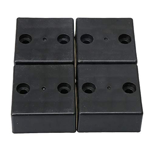BQLZR - Patas de plástico para muebles (5 cm, 5 cm, 5 cm de largo, 2,5 cm de ancho, 2,5 cm de altura, color negro