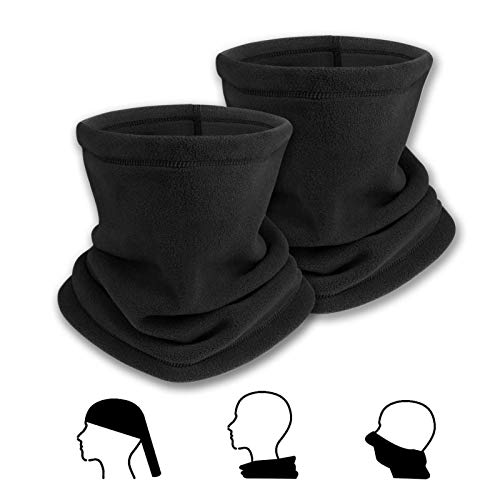 Braga Cuello Moto Calentador de Cuello Mascarilla, Pasamontañas Bufanda de Invierno, Multifuncional Máscara de Esquí Gorro Invierno Hombre Ciclismo Correr Aire Libre (Negro)