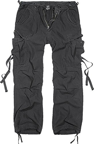 Brandit M65 Trouser Pantalón de Vestir, Schwarz, L para Hombre