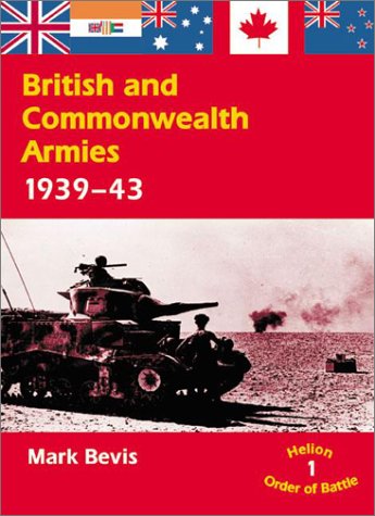 British & Commonwealth Armies: 1 (Helion Order of Battle)