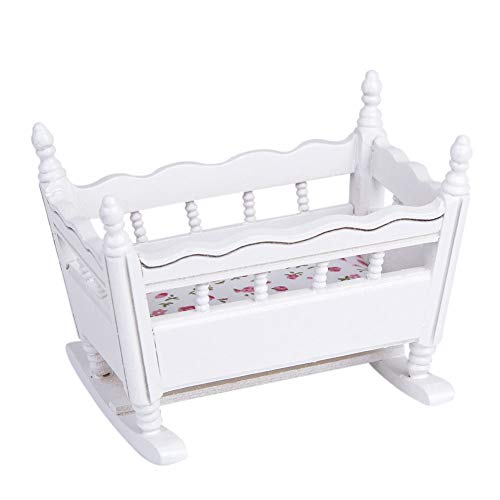 bulingbuling Madera Una Y Doce Miniatura Muñeca Bebé Cuna Cuna Miniatura Muebles Decoración del Dollhouse Casa De Muñeca De Juguete bulingbuling Madera Una Y Doce Miniatura Muñeca Bebé Cuna Cuna Miniatura Muebles Decoración del Dollhouse Casa De Muñeca De Juguete