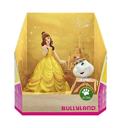 Bullyland 13436 – Juego de Figuras de Walt Disney Belle – Belle y Madame Pottine pintadas a Mano, sin PVC, Regalo Ideal para niños y niñas para Jugar de fantasía