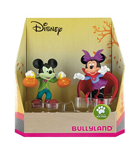 Bullyland 15082 - Juego de Figuras de Mickey y Minnie para Halloween