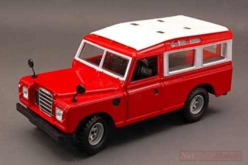 Burago BU22063R Land Rover 110 1983 Red W/White Roof 1:24 MODELLINO Die Cast Compatible con