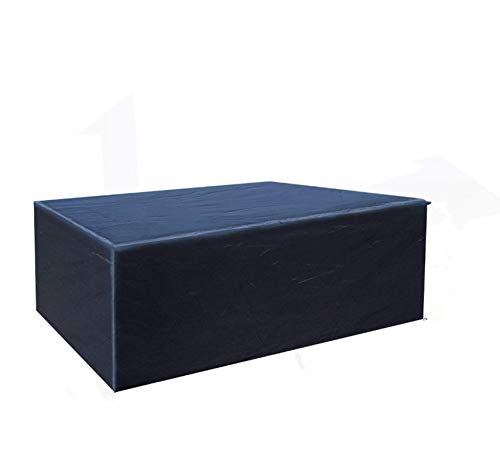 Buzazz Fundas de Muebles Oxford Tela Impermeable Resistente al Polvo Anti-UV Protección Exterior Muebles de Jardín Cubiertas de Mesa y Silla Negro (270 x 180 x 89 cm)