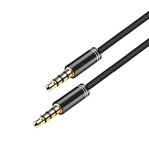 Cable de Audio Jack 3.5mm,ARCHEER Cable Auxiliar Estéreo Macho Macho Premium Cable Aux Auxiliar para Auriculares/Audio de Coche/Altavoz/iPod/iPad/iPhone/Smartphones/Echo Dot/MP3y Más - Negro(1.5M)