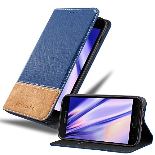 Cadorabo Funda Libro para Samsung Galaxy A5 2017 en Azul MARRÓN - Cubierta Proteccíon con Cierre Magnético, Tarjetero y Función de Suporte - Etui Case Cover Carcasa