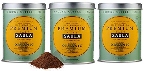 Café Saula Premium Ecológico 100% arábica molido - Pack 3 botes de 250 gr Café Saula Premium Ecológico 100% arábica molido - Pack 3 botes de 250 gr