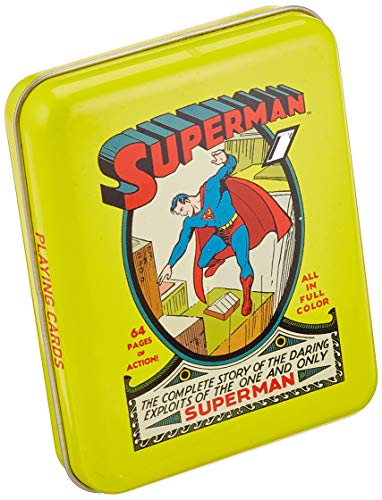 Caja metálica Versión Comic con baraja de Superman - Cartamundi.