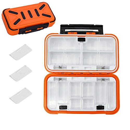 Caja para Aparejos de Pesca, Caja de Pesca con Compartimentos, 16 Celdas, Caja de Señuelos Transparente con Divisores Ajustables, para Señuelos de Pesca, Nadadores, Pequeños Accesorios de Pesca