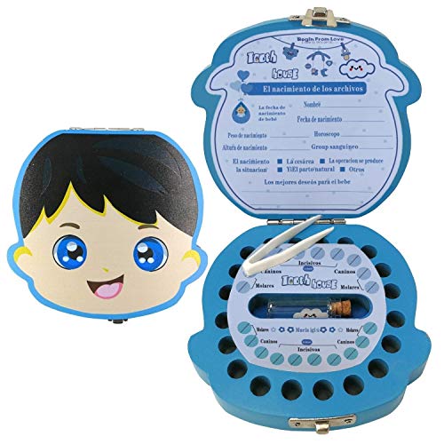 Caja para Dientes,Caja para Dientes de Leche en Español,Caja para Guardar Dientes para Niños y Niñas,Caja de Madera Para Guardar Dientes (Niño) Caja para Dientes,Caja para Dientes de Leche en Español,Caja para Guardar Dientes para Niños y Niñas,Caja de Madera Para Guardar Dientes (Niño)