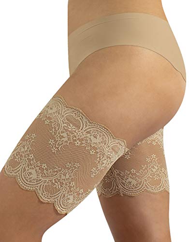 CALZITALY BANDAS PARA EVITAR EL ROCE DE LOS MUSLOS | BANDAS ELASTICAS DE ENCAJE ANTI-FRICCION | BANDAS ANTI ROZADURAS | NATURAL, NEGRO | CURVY COLLECTION BY MADE IN ITALY (E: 73-76 cm, Natural) CALZITALY BANDAS PARA EVITAR EL ROCE DE LOS MUSLOS | BANDAS ELASTICAS DE ENCAJE ANTI-FRICCION | BANDAS ANTI ROZADURAS | NATURAL, NEGRO | CURVY COLLECTION BY MADE IN ITALY (E: 73-76 cm, Natural)