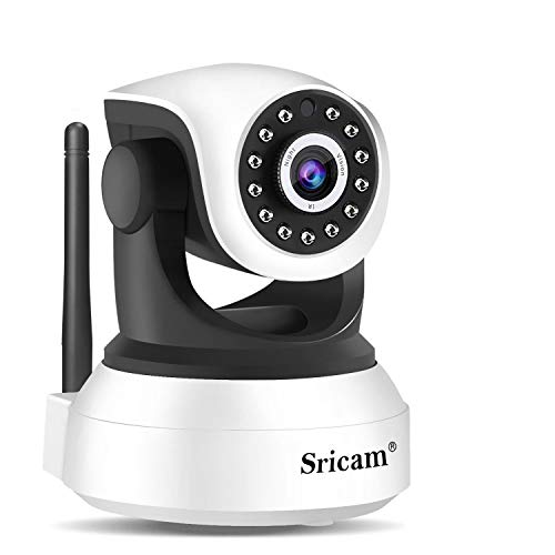 Cámara de Vigilancia WiFi Sricam SP017, Cámara IP 1080P Bebe Interior HD Inalámbrico con Visión Nocturna, Audio Bidireccional, Detección de Movimiento, Compatible con iOS Android Windows PC