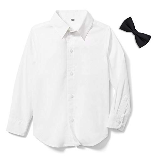 Camisa de niño de Manga Larga con moño Camisa Oxford Blanca para Niño Slim Fit (8-9 años) Camisa de niño de Manga Larga con moño Camisa Oxford Blanca para Niño Slim Fit (8-9 años)