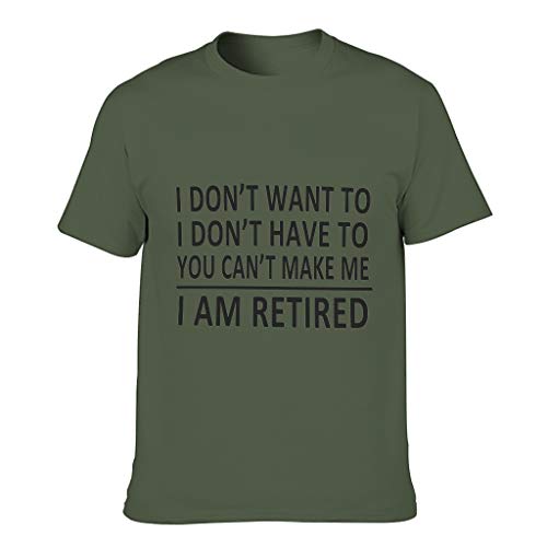 Camisetas de algodón para hombre con texto en inglés "I'm Retirad" - You Can't Make Me New Lunched Wear