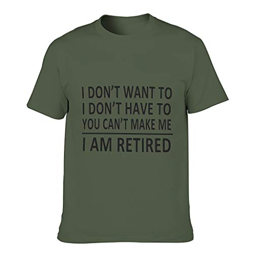 Camisetas de algodón para hombre con texto en inglés "I'm Retirad" - You Can't Make Me New Lunched Wear Camisetas de algodón para hombre con texto en inglés "I'm Retirad" - You Can't Make Me New Lunched Wear
