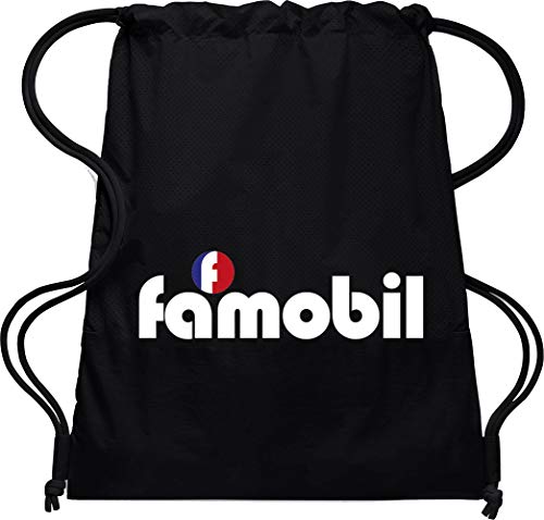 Camisetas EGB Bolsa Mochila Famobil ochenteras 80´s Retro (Negro)