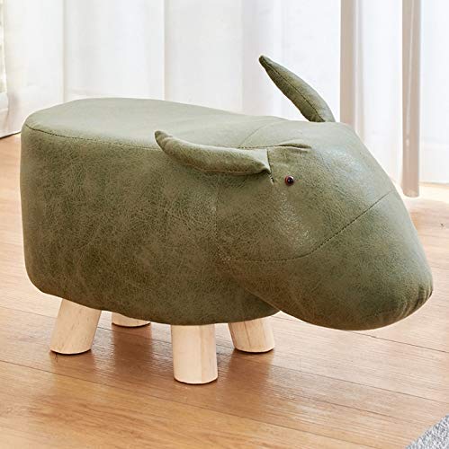 CAMPERS Reposapiés de Animales con Patas de Madera Maciza, Banco Creativo para Zapatos, Banco de Zapatos para Cambio de Sala de Estar en casa, Regalo, Vaca Cian CAMPERS Reposapiés de Animales con Patas de Madera Maciza, Banco Creativo para Zapatos, Banco de Zapatos para Cambio de Sala de Estar en casa, Regalo, Vaca Cian