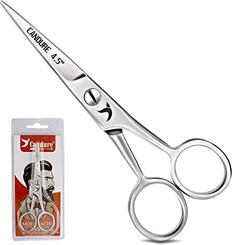 Candure Profesional Tijeras de Peluquería Profesional para Barbero - Tijeras para Recortar la Barba y El Bigote, Tijeras para Nariz y Oído, Peluquería Niños Tijeras con Estuche Blíster Candure Profesional Tijeras de Peluquería Profesional para Barbero - Tijeras para Recortar la Barba y El Bigote, Tijeras para Nariz y Oído, Peluquería Niños Tijeras con Estuche Blíster