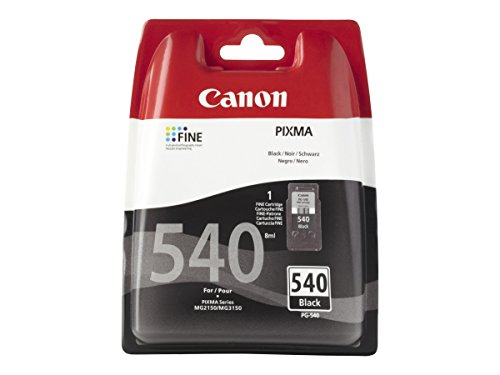 Canon PG-540 Cartucho de tinta original Negro para Impresora de Inyeccion de tinta Pixma TS5150-TS5151-MX375-MX395-MX435-MX455-MX475-MX515-MX525-MX535-MG2150-MG2250-MG3150-MG3250-MG3550-MG3650-MG4150 Canon PG-540 Cartucho de tinta original Negro para Impresora de Inyeccion de tinta Pixma TS5150-TS5151-MX375-MX395-MX435-MX455-MX475-MX515-MX525-MX535-MG2150-MG2250-MG3150-MG3250-MG3550-MG3650-MG4150