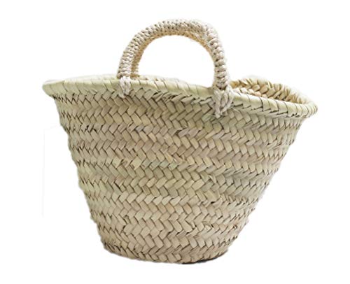 Capazo de Palma Infantil, con asa Corta de Pita. Cesto o Bolso de Mimbre de Fibras Naturales. Aprox. 23x20x17 cm Capazo de Palma Infantil, con asa Corta de Pita. Cesto o Bolso de Mimbre de Fibras Naturales. Aprox. 23x20x17 cm