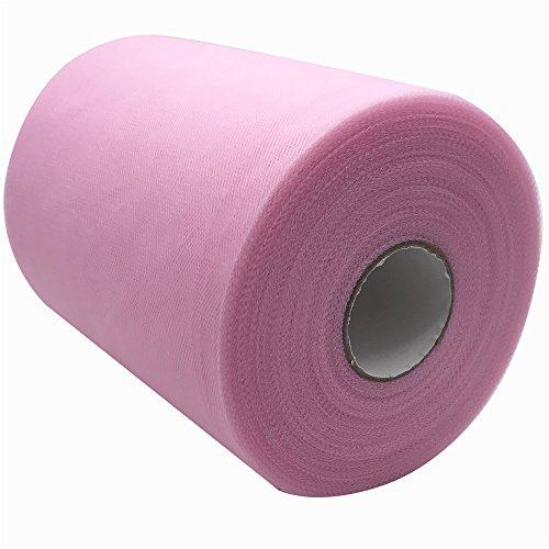 Carrete de tela de tul de 15,2 cm x 91,4 m, 59, colores disponibles, para caminos de mesa, sillas, lazos, faldas, costura, manualidades, tela para boda, fiesta, regalos. rosa Carrete de tela de tul de 15,2 cm x 91,4 m, 59, colores disponibles, para caminos de mesa, sillas, lazos, faldas, costura, manualidades, tela para boda, fiesta, regalos. rosa