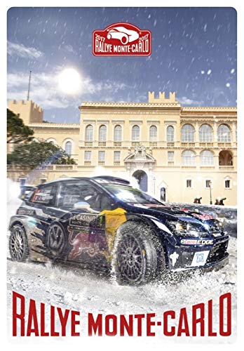 Cartel de Chapa genérico, 20 x 30 cm, Rallye Monte Carlo Monaco 2017
