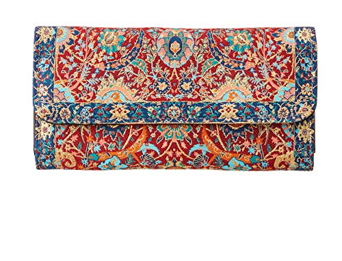 Cartera Billetera Étnica con Monedero Largo Diseño de Alfombras para Mujer Bolso Largo de Mano de Gran Capacidad Portamonedas de Embrague Cartera de Tela (Roja - Azul) Cartera Billetera Étnica con Monedero Largo Diseño de Alfombras para Mujer Bolso Largo de Mano de Gran Capacidad Portamonedas de Embrague Cartera de Tela (Roja - Azul)