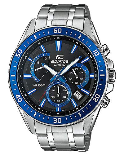 Casio EDIFICE Reloj en caja sólida, 10 BAR, Azul/Negro, para Hombre, con Correa de Acero inoxidable, EFR-552D-1A2VUEF Casio EDIFICE Reloj en caja sólida, 10 BAR, Azul/Negro, para Hombre, con Correa de Acero inoxidable, EFR-552D-1A2VUEF